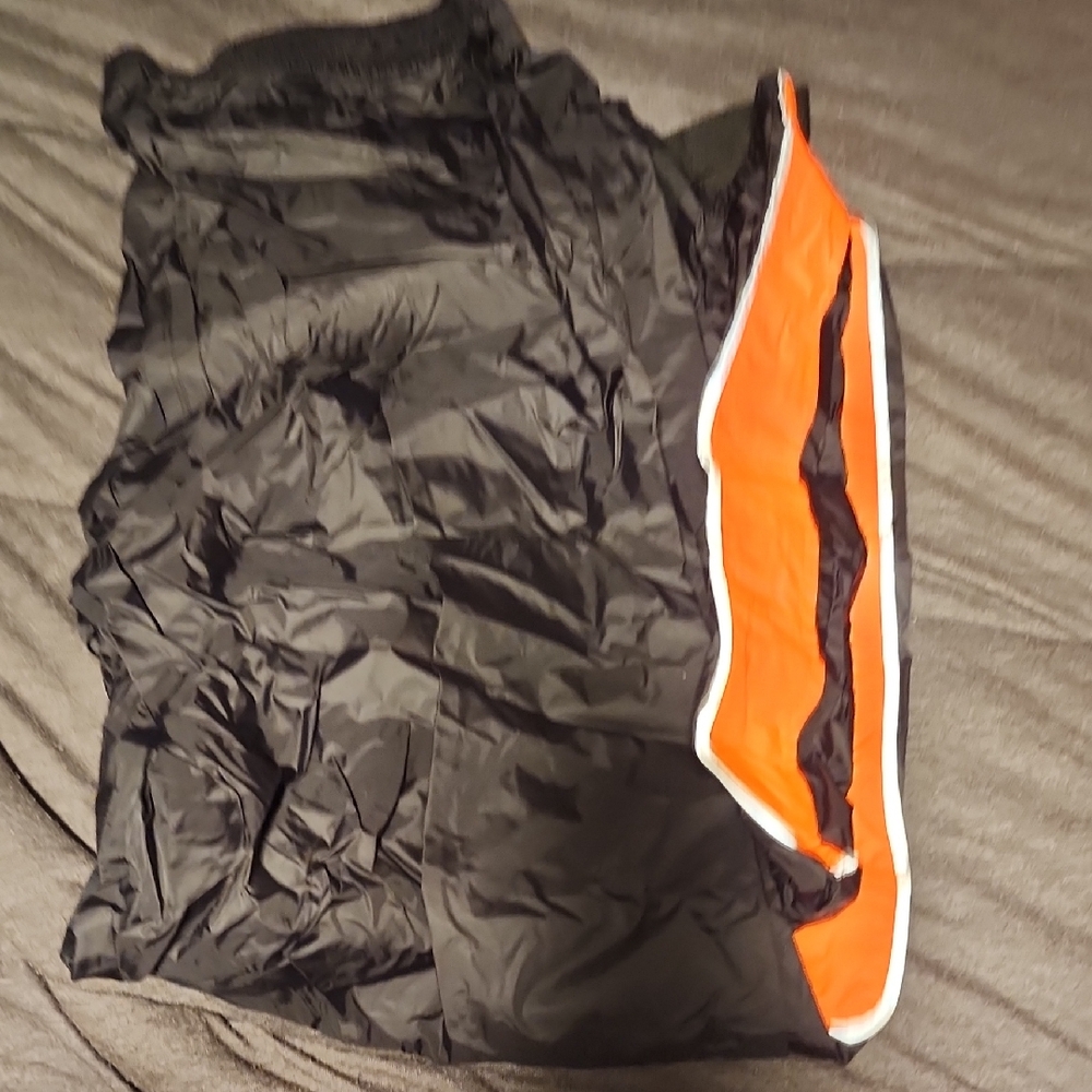 2 Piece Rain Suit. Harley-Davidson Black and Orange Pants